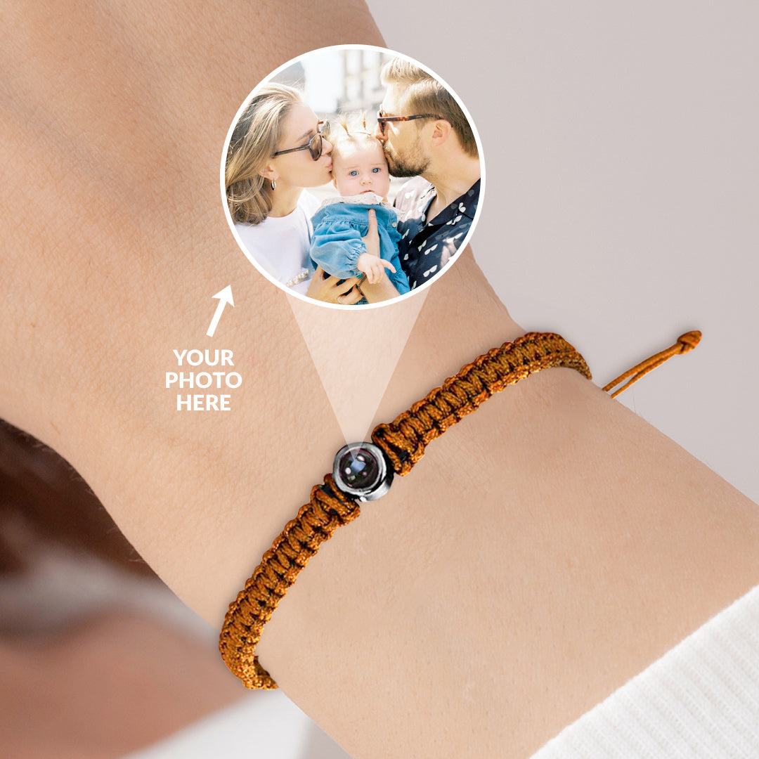 Bracciale intrecciato personalizzato con foto