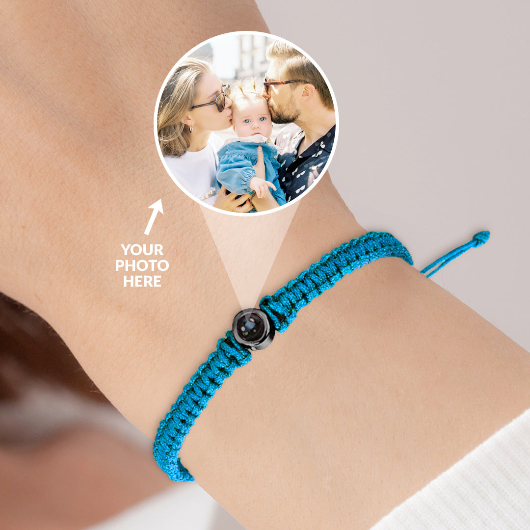 Bracciale intrecciato personalizzato con foto