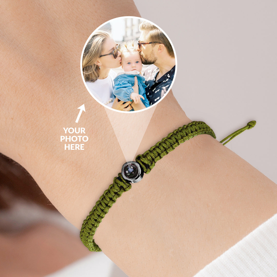Bracciale intrecciato personalizzato con foto