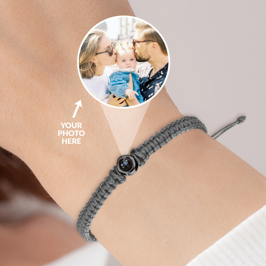 Bracciale intrecciato personalizzato con foto