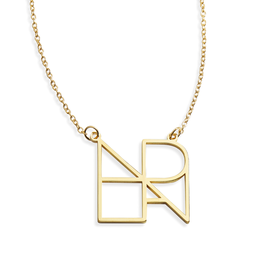 Minimalist Monogram Name Necklace in 925 Sterling Silver — Vanny Jewels