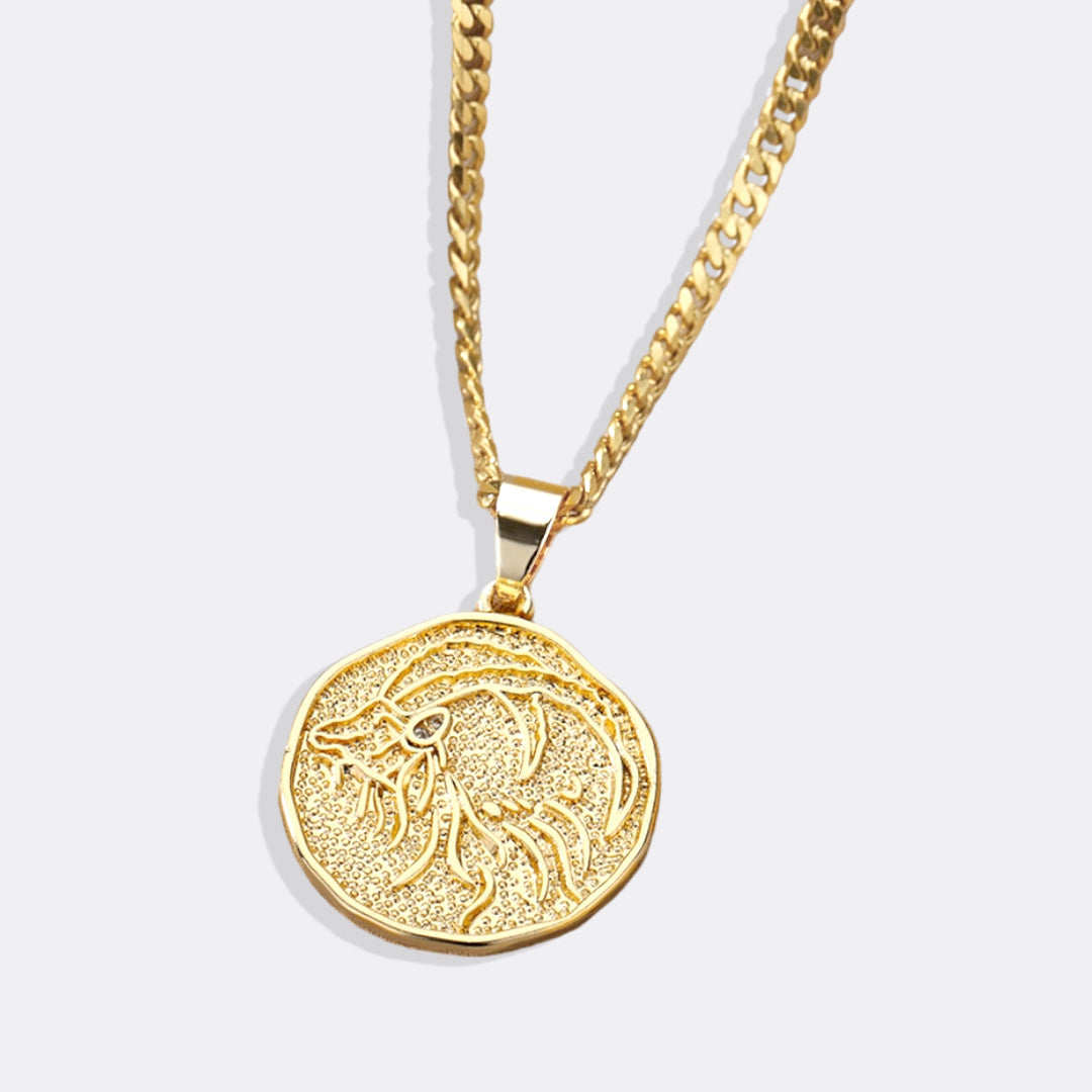 Collana Pendente Moneta Segno Zodiacale