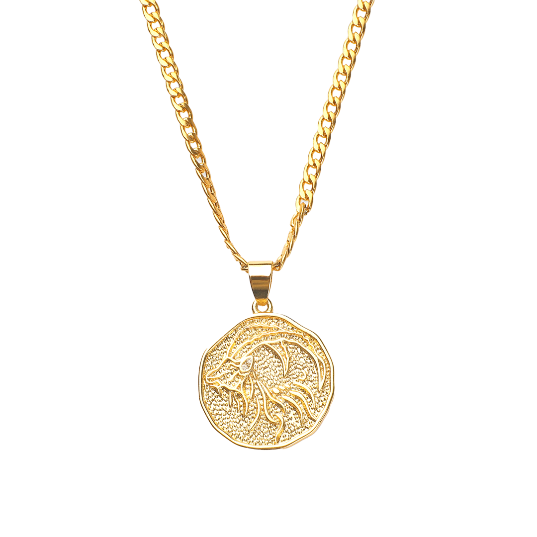 Collana Pendente Moneta Segno Zodiacale
