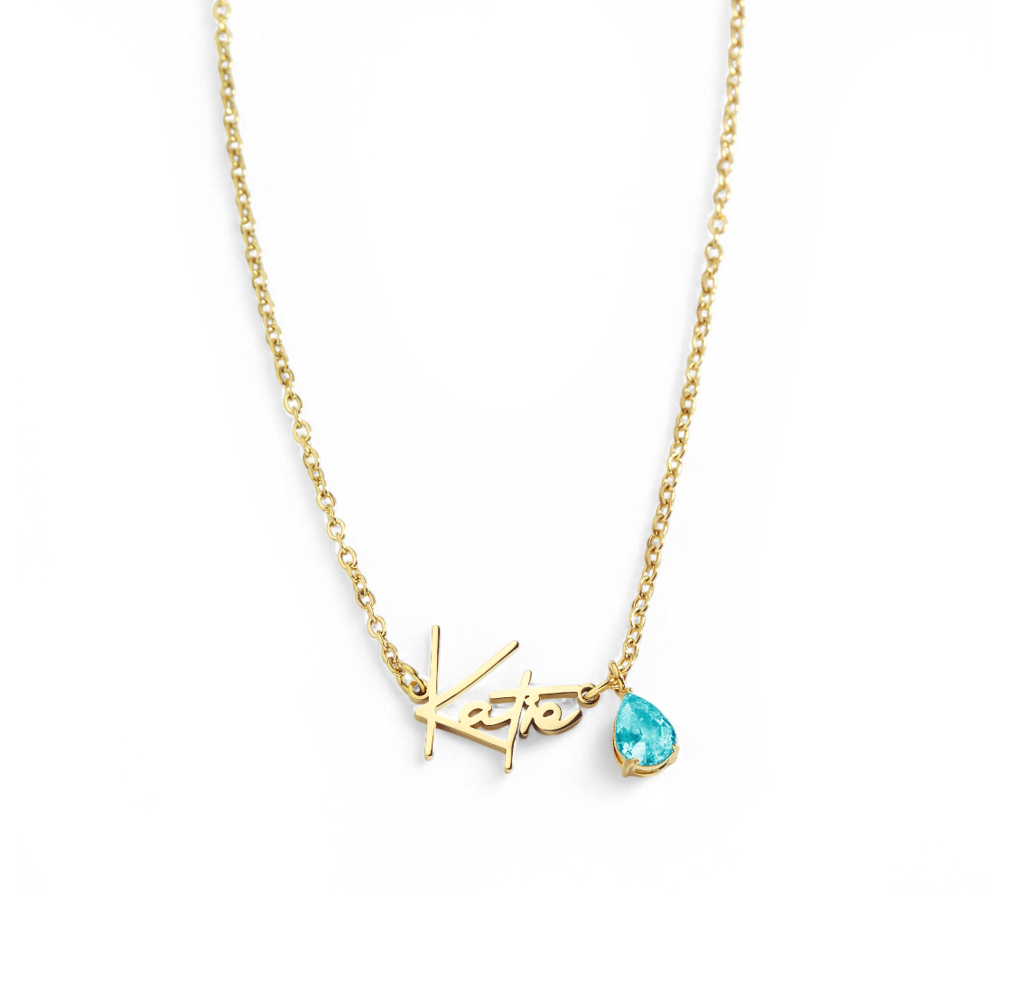 Handmade Birthstone Name Necklace — Vanny Jewels