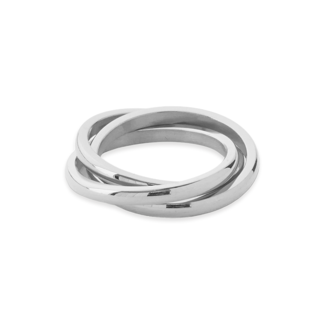 Dainty Interlocking Fidget Ring in 925 sterling silver