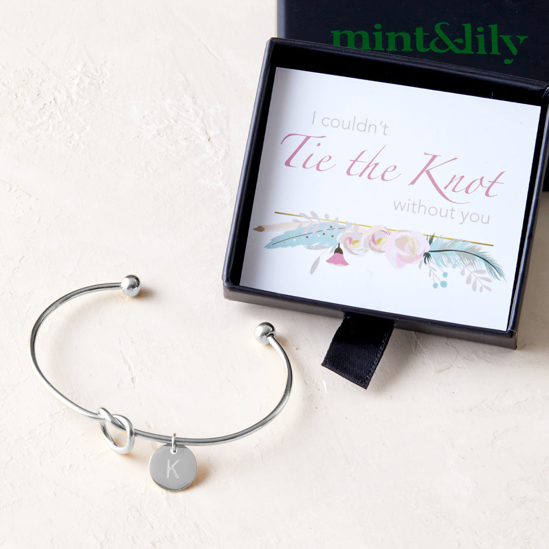 Personalisiertes "Tie the Knot" Armband • Brautjungfern-Geschenkarmband