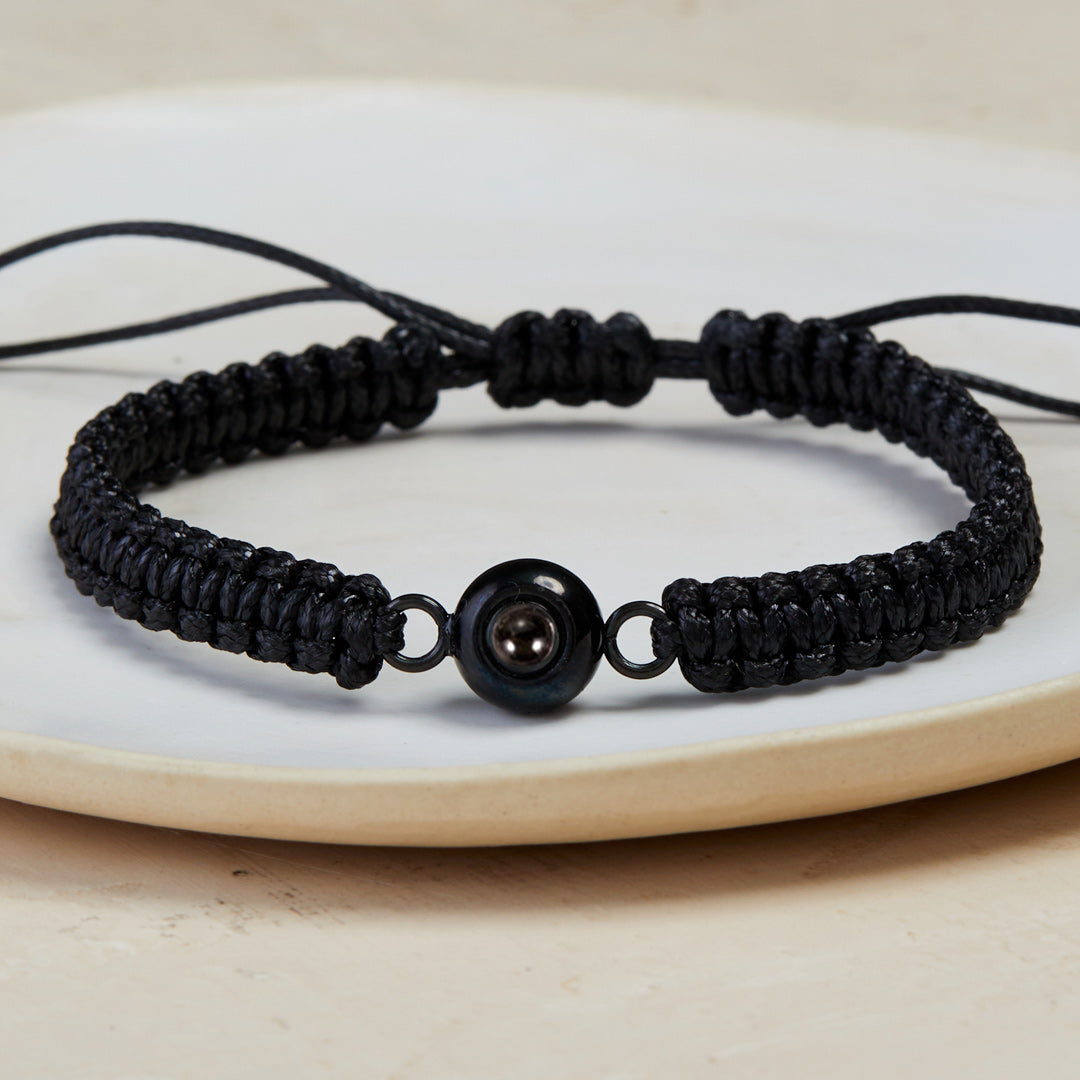 Bracciale intrecciato personalizzato con foto