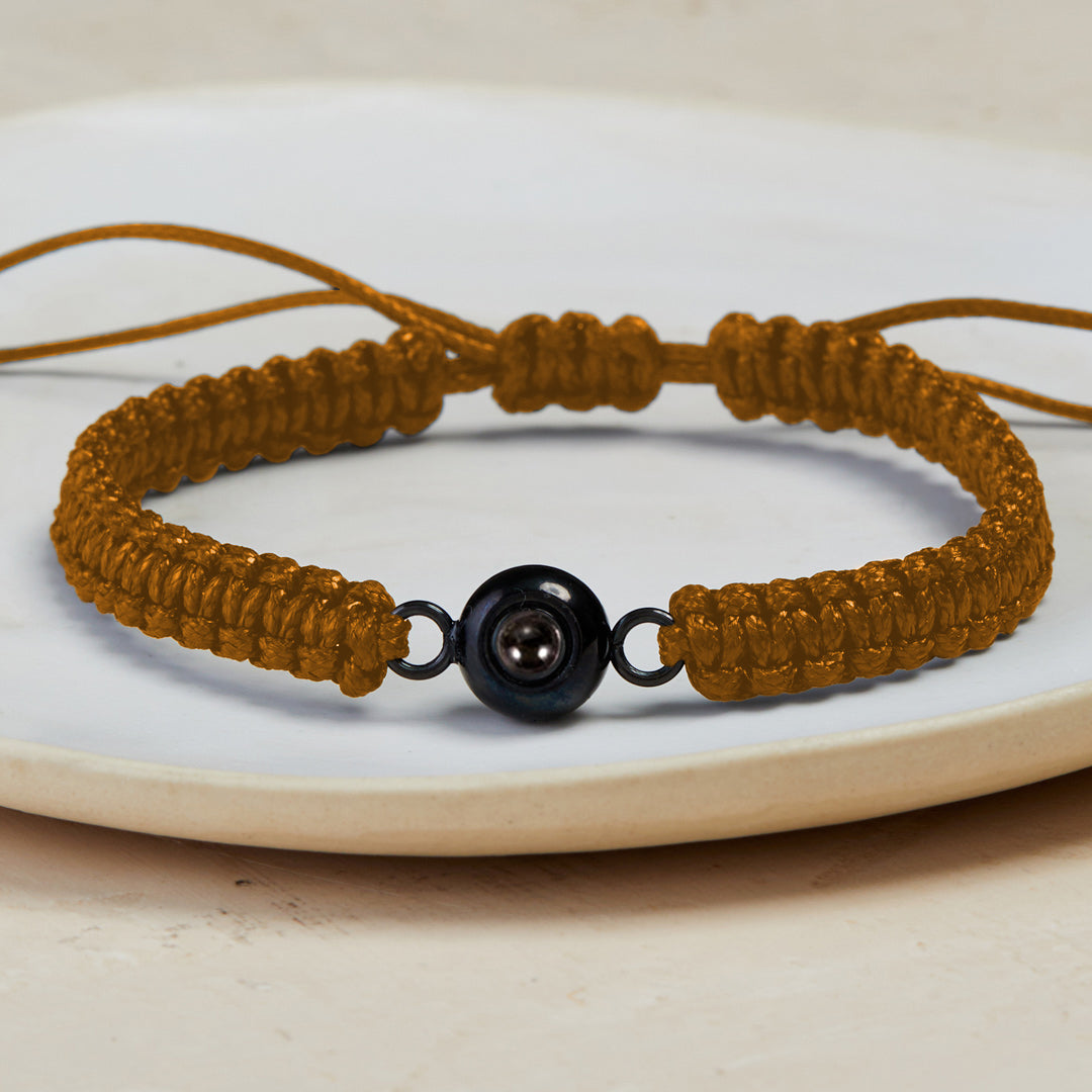 Bracciale intrecciato personalizzato con foto
