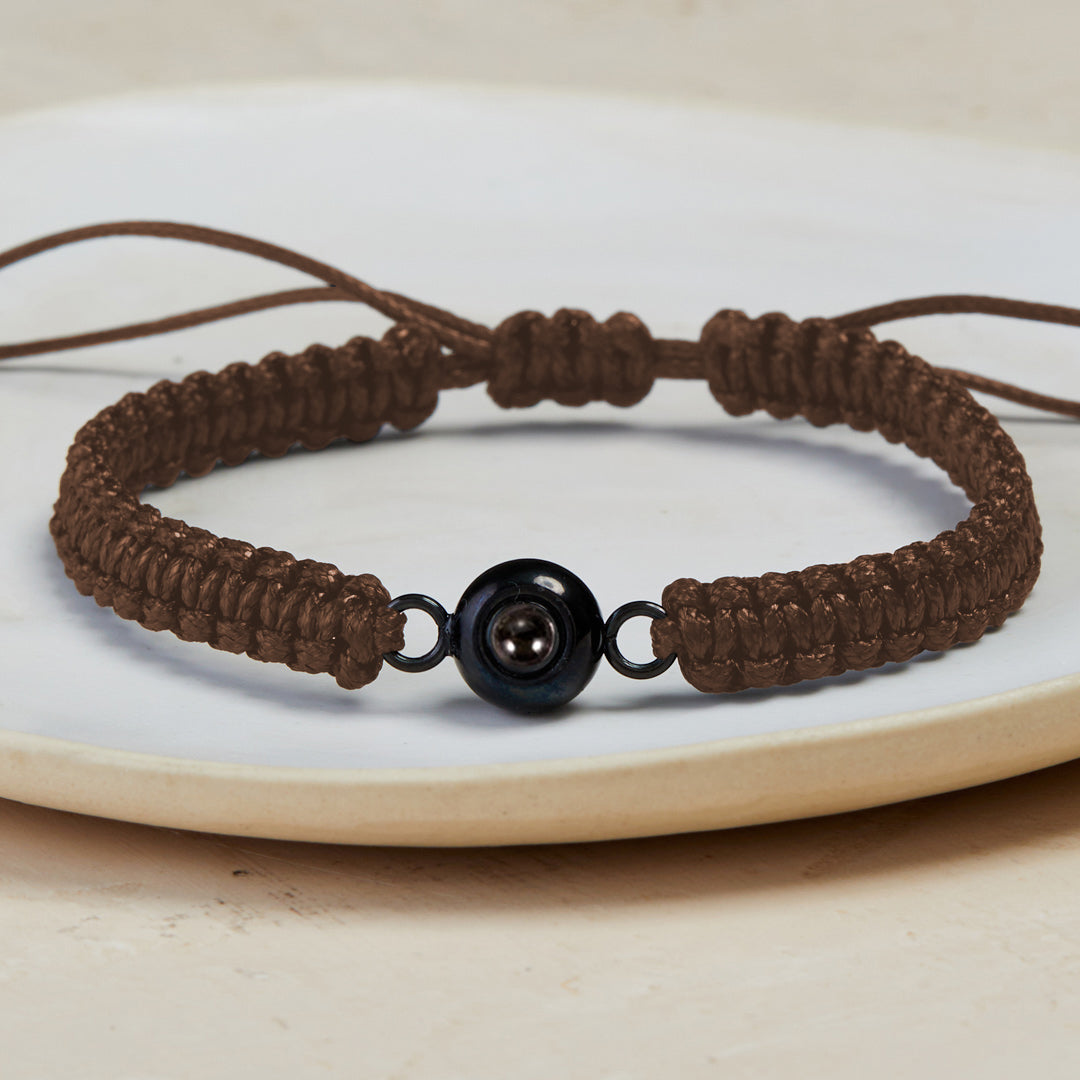 Bracciale intrecciato personalizzato con foto