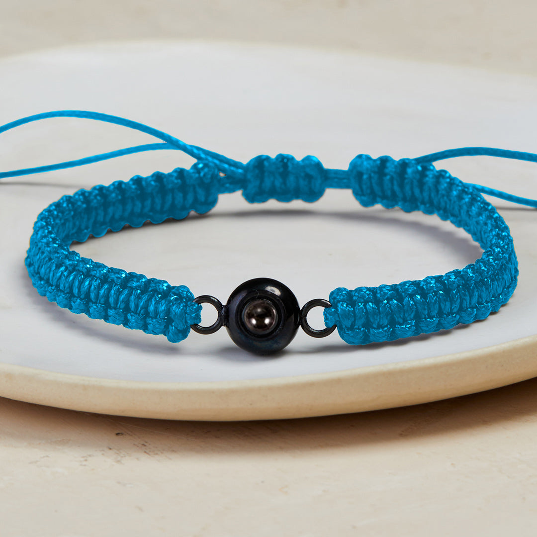 Bracciale intrecciato personalizzato con foto
