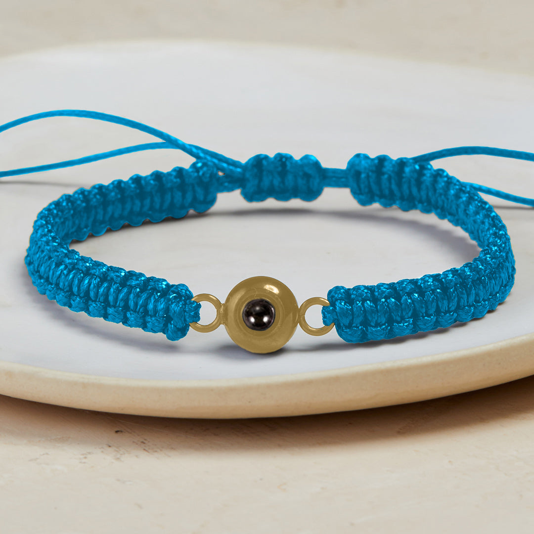 Bracciale intrecciato personalizzato con foto