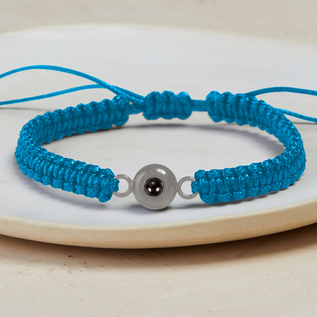 Bracciale intrecciato personalizzato con foto