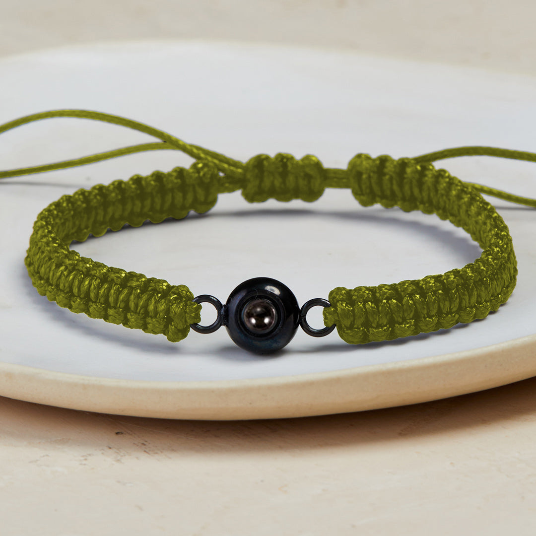 Bracciale intrecciato personalizzato con foto