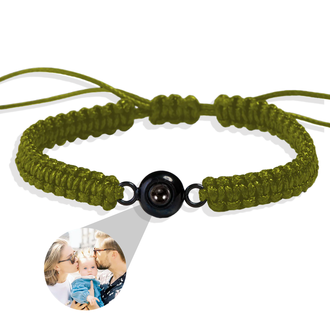 Bracciale intrecciato personalizzato con foto