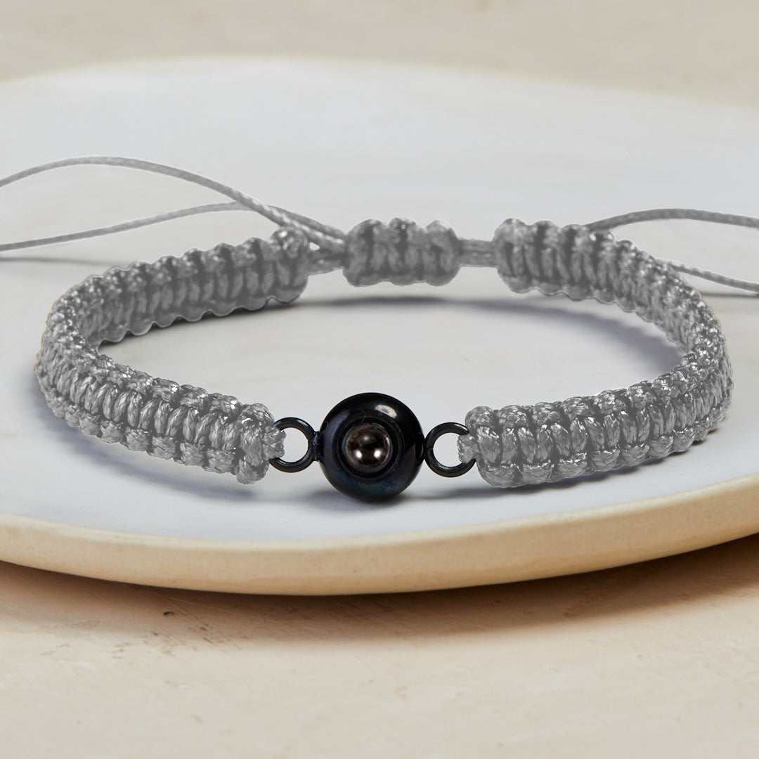 Bracciale intrecciato personalizzato con foto