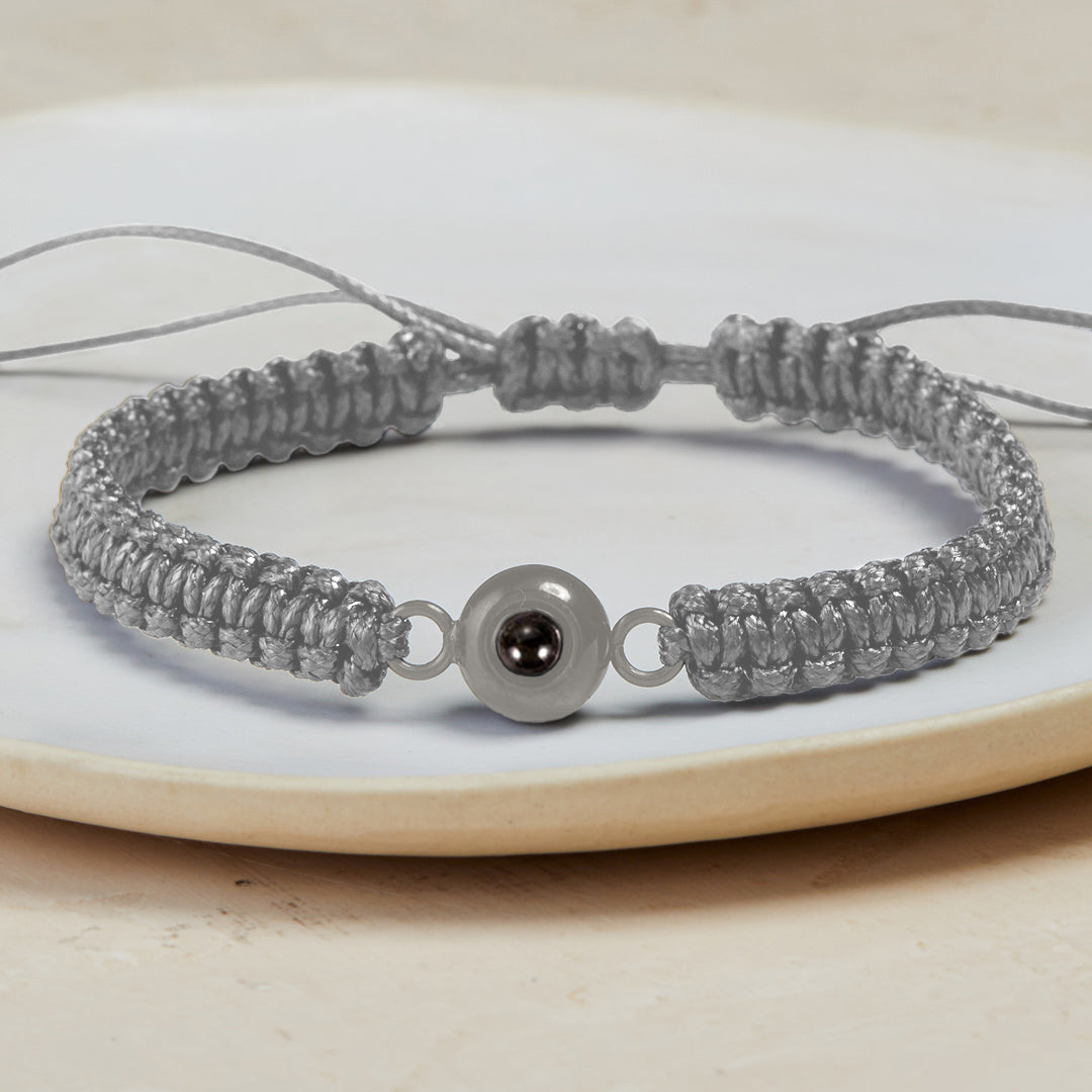 Bracciale intrecciato personalizzato con foto