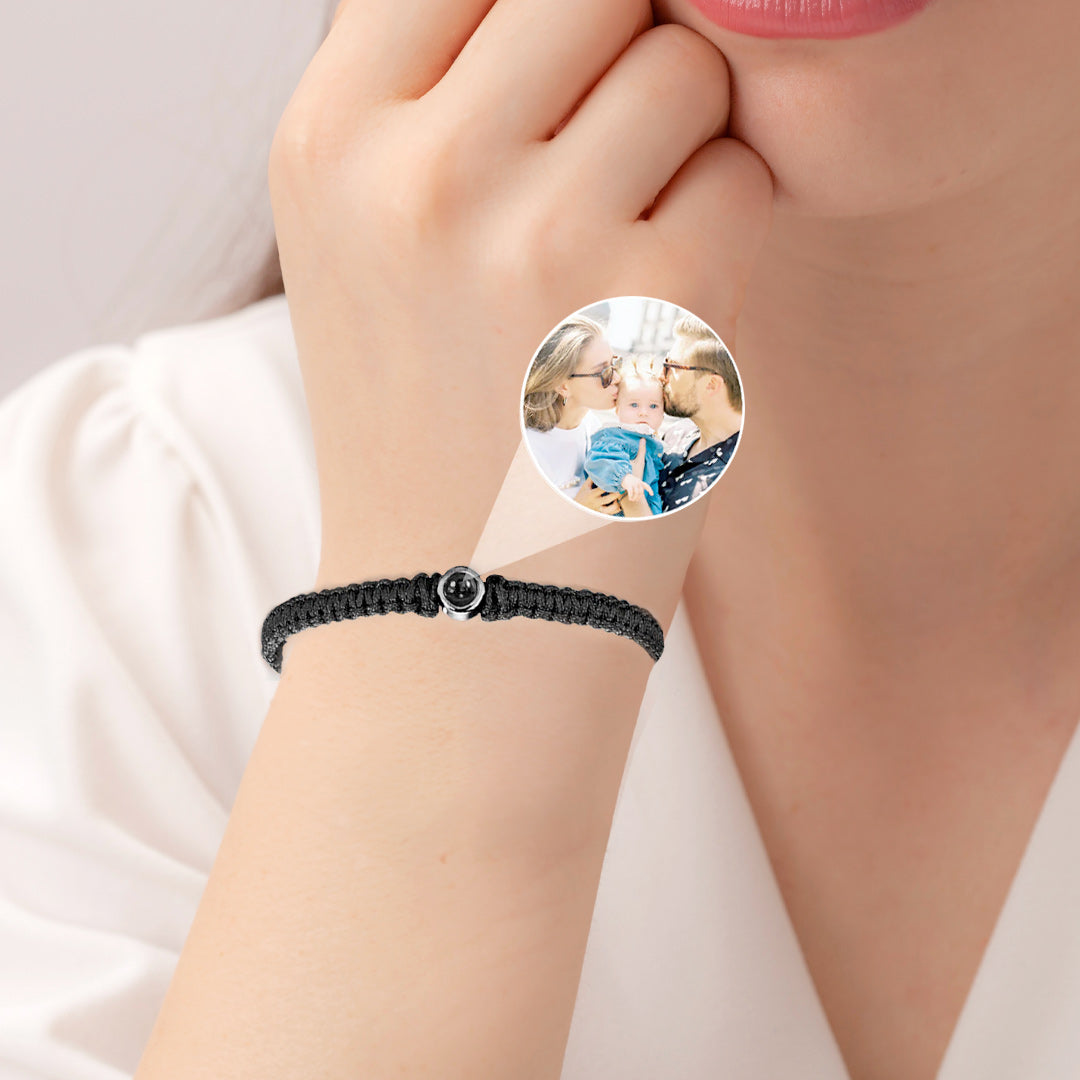 Bracciale intrecciato personalizzato con foto