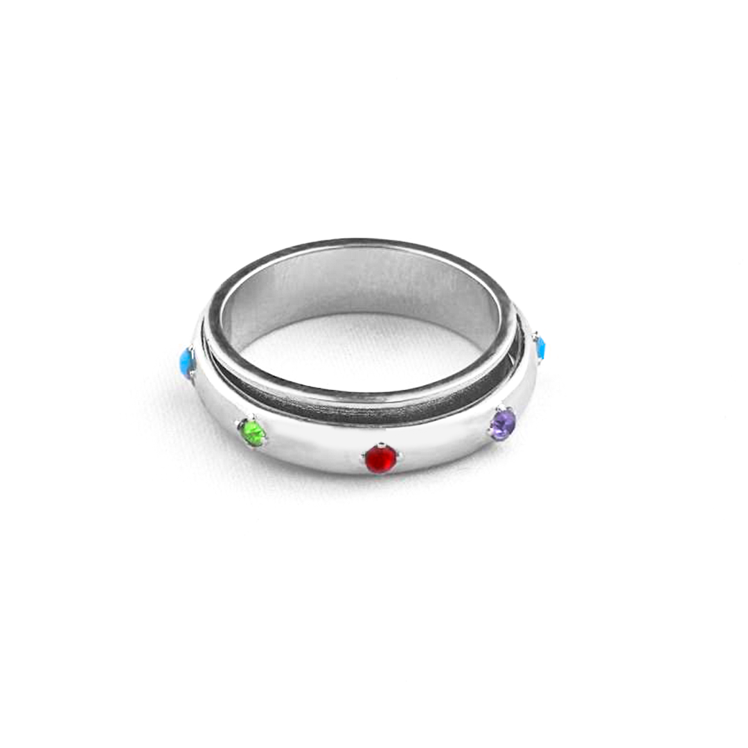 Anello Antistress con Gemme Gemstone Station