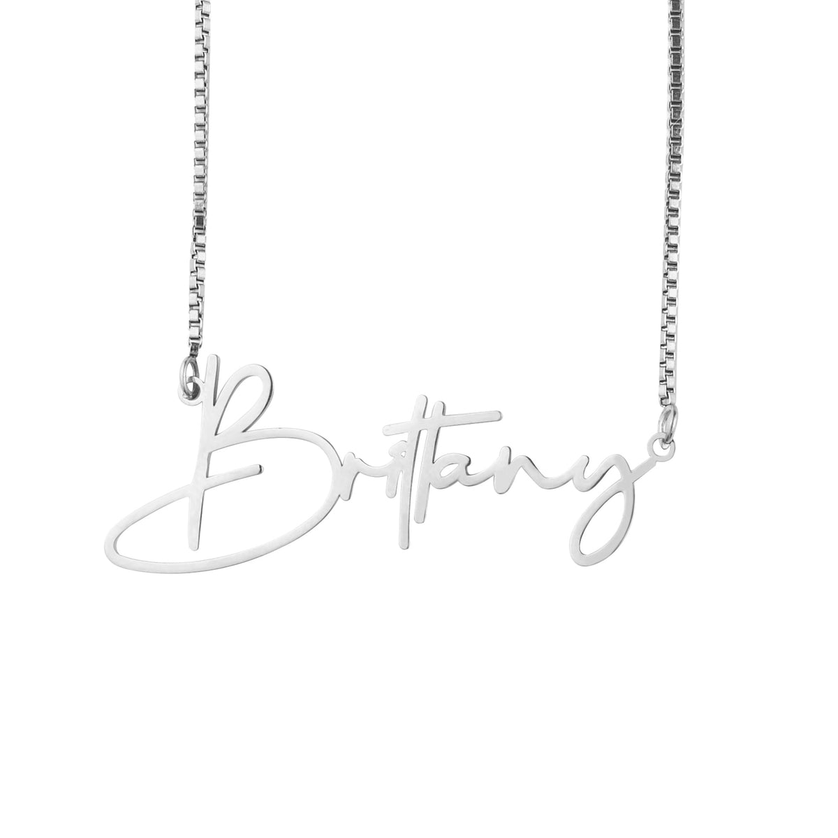 Modern Name Necklace in 925 sterling silver