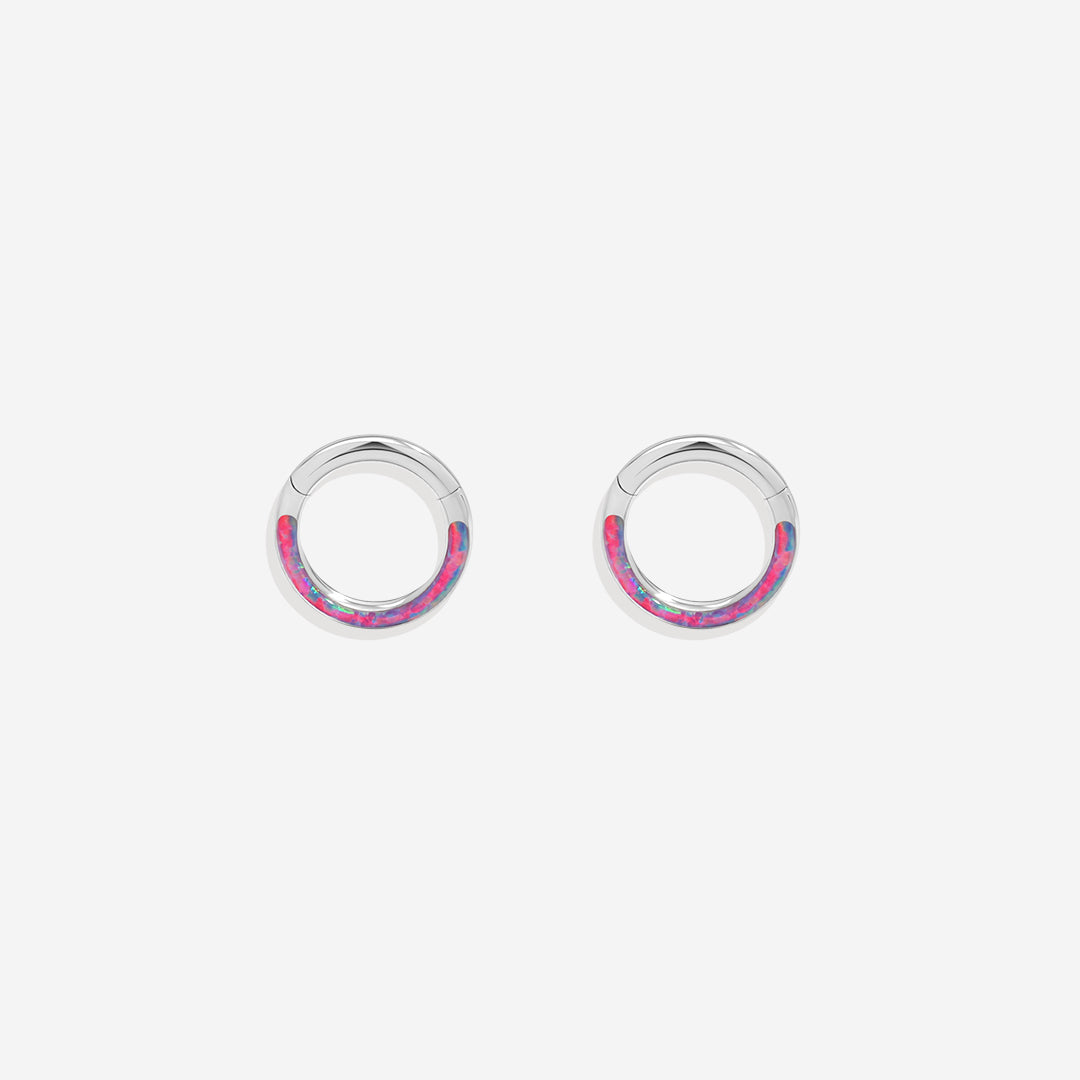 Magisch irisierende Klick-Creolen | 18g