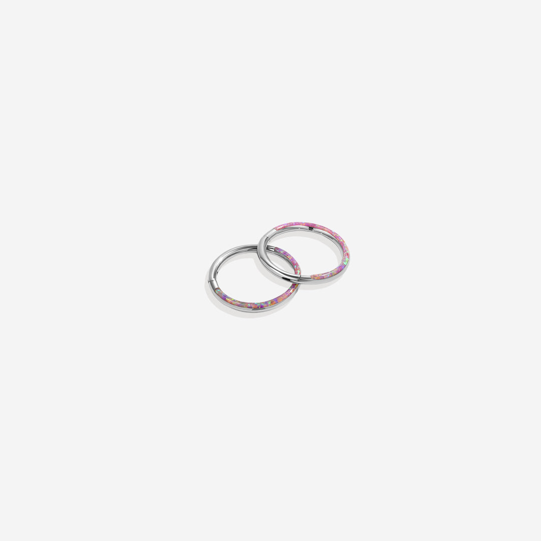 Magisch irisierende Klick-Creolen | 18g