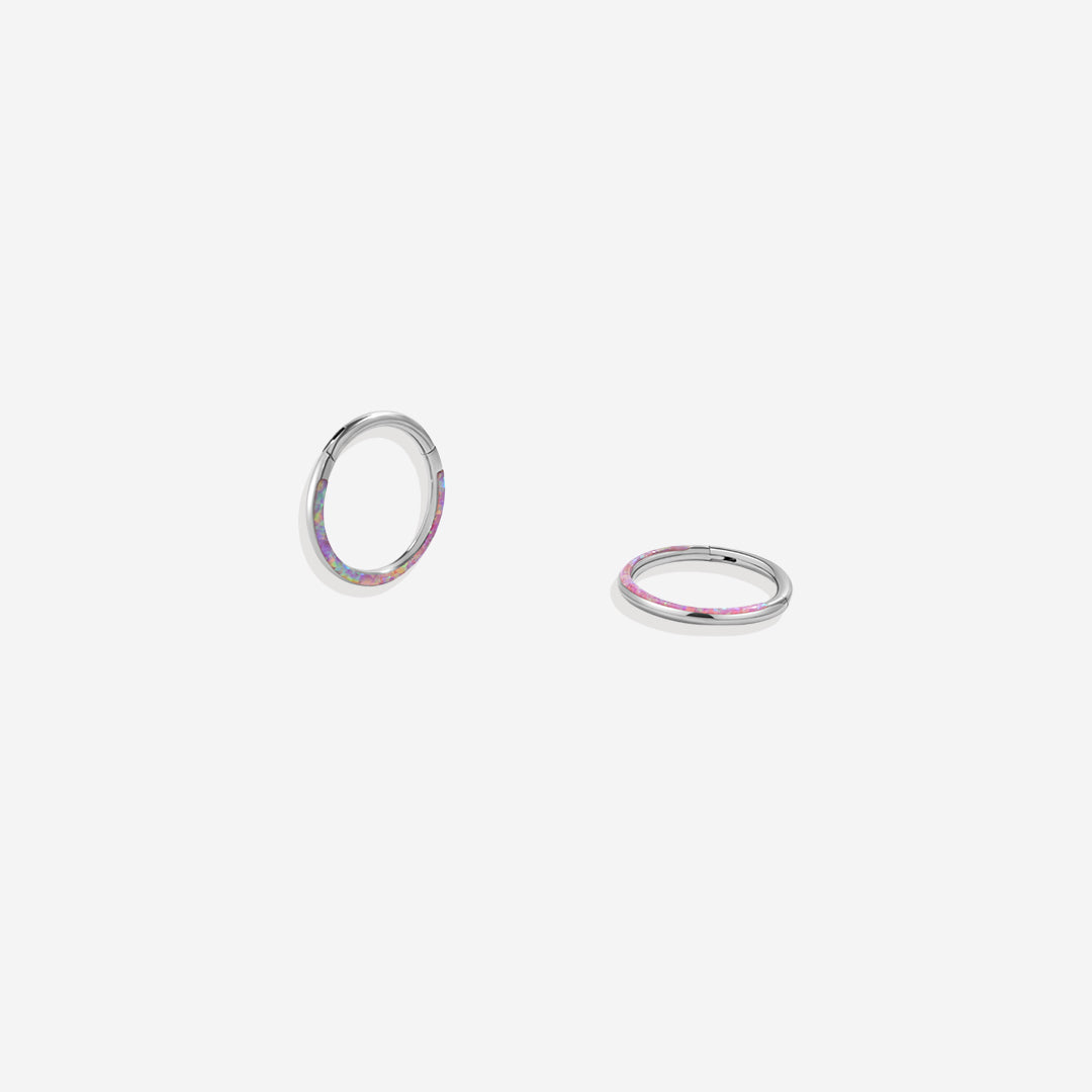 Magisch irisierende Klick-Creolen | 18g