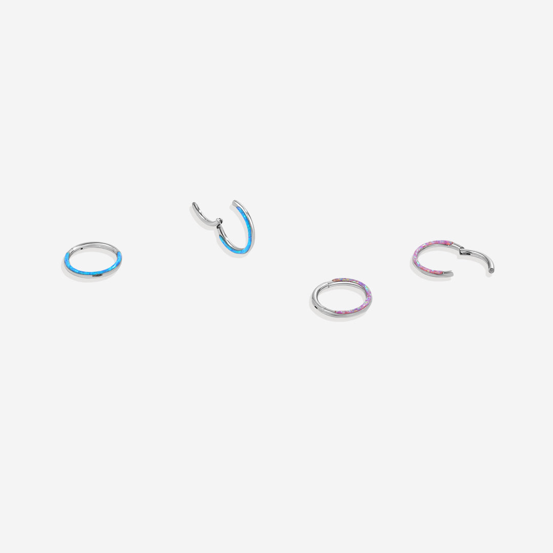 Magisch irisierende Klick-Creolen | 18g