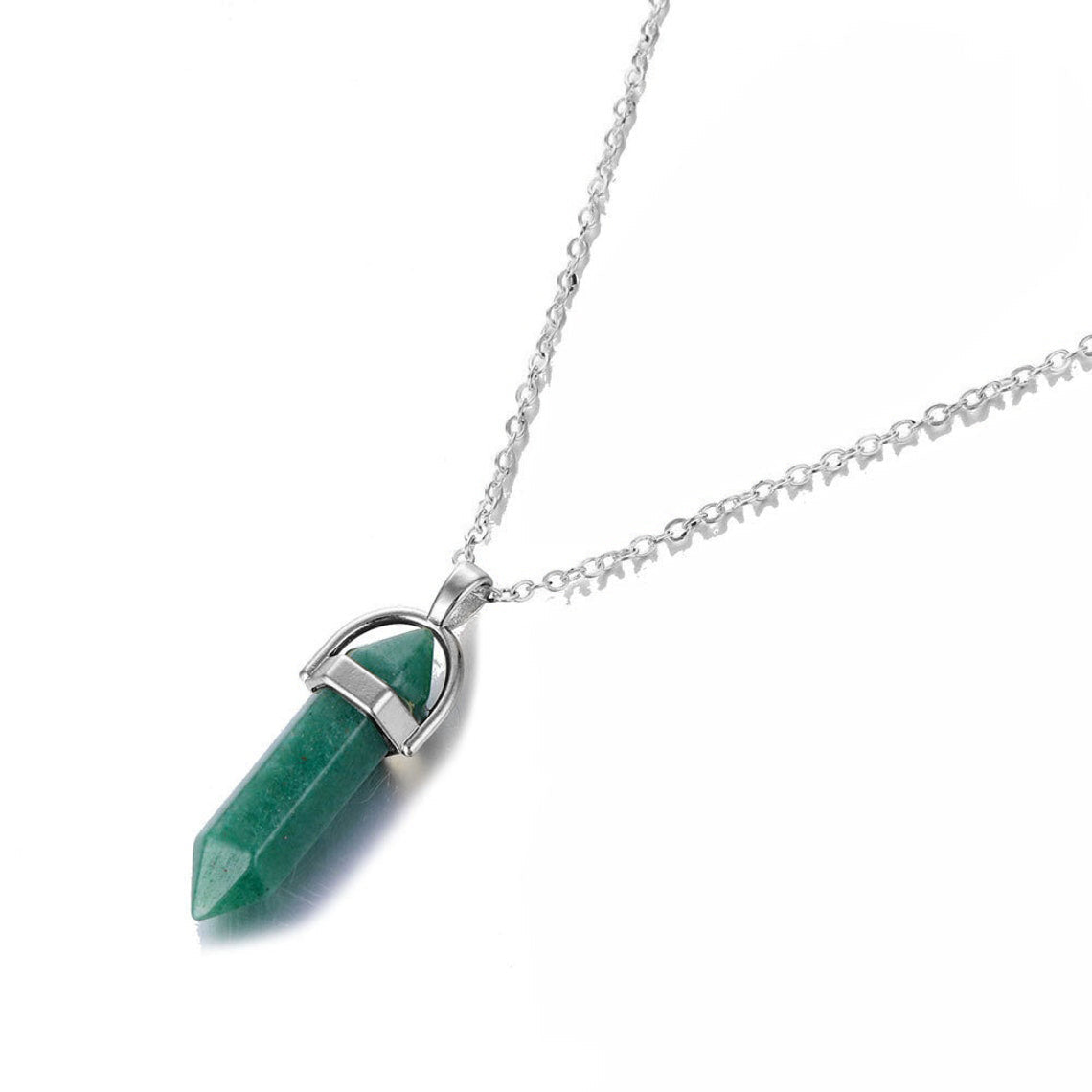 Gemstone Point Necklace in 925 sterling silver