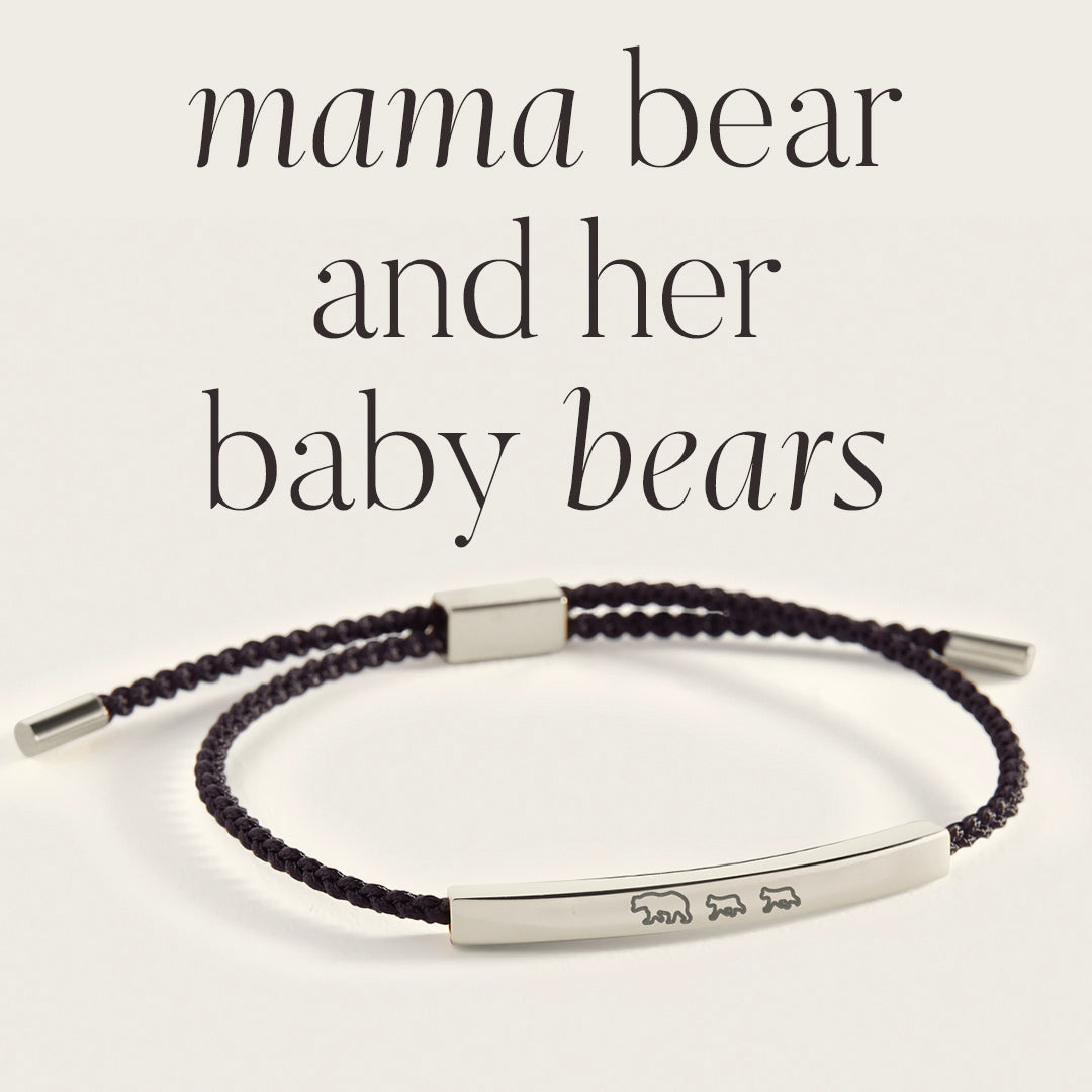 Mama Bear & Her Baby Bears Inspire Bracelet in 925 Sterling Silver — Vanny Jewels