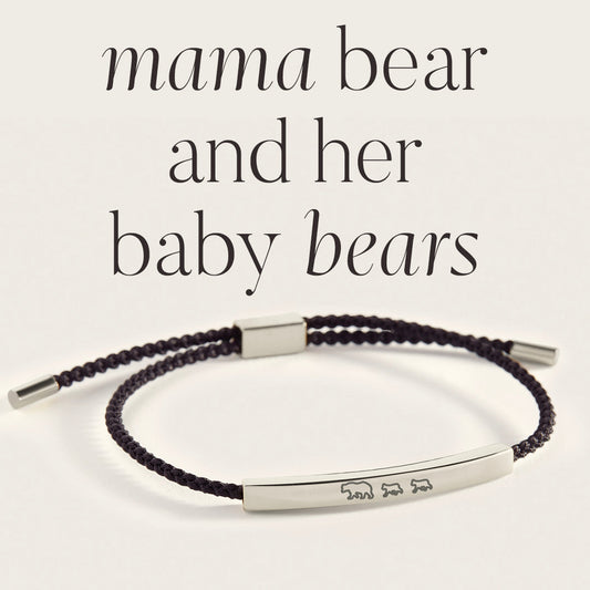 Mama Bear & Her Baby Bears Inspire Bracelet in 925 Sterling Silver — Vanny Jewels