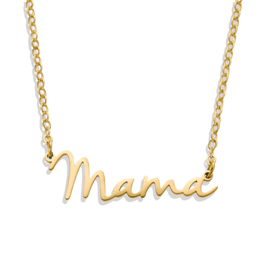 Mama Script Necklace — Vanny Jewels
