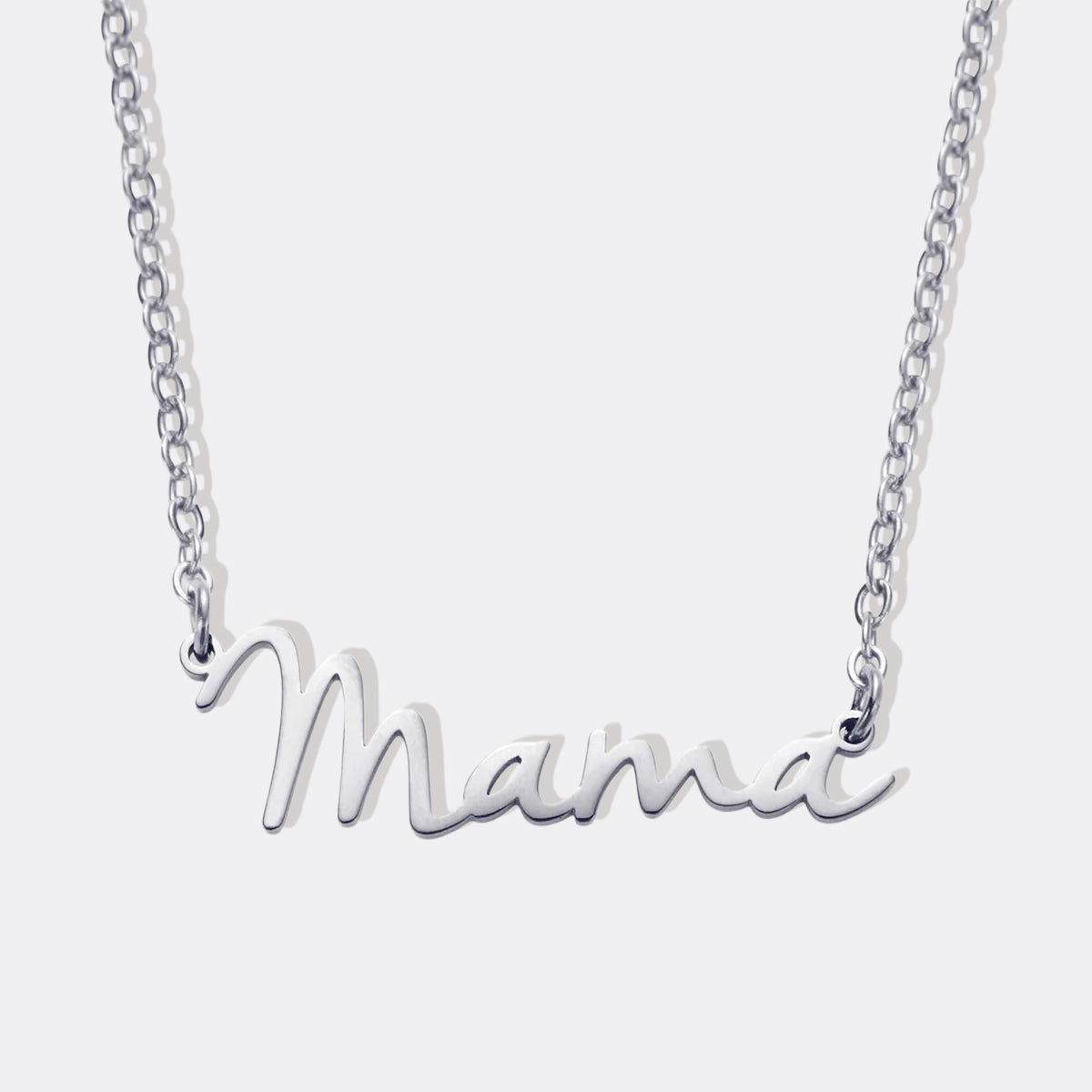 Mama Script Necklace in 925 sterling silver