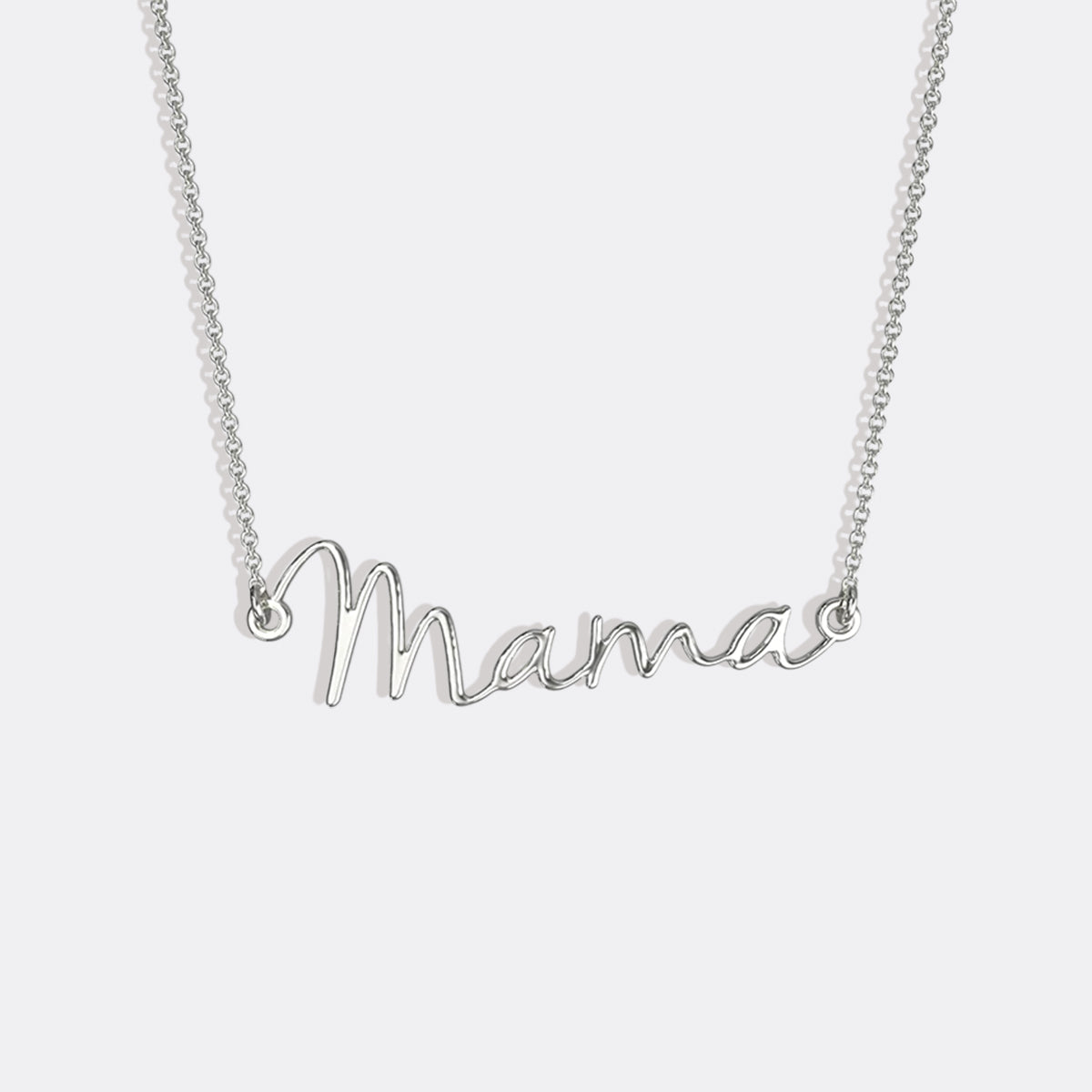Mama Script Necklace in 925 sterling silver