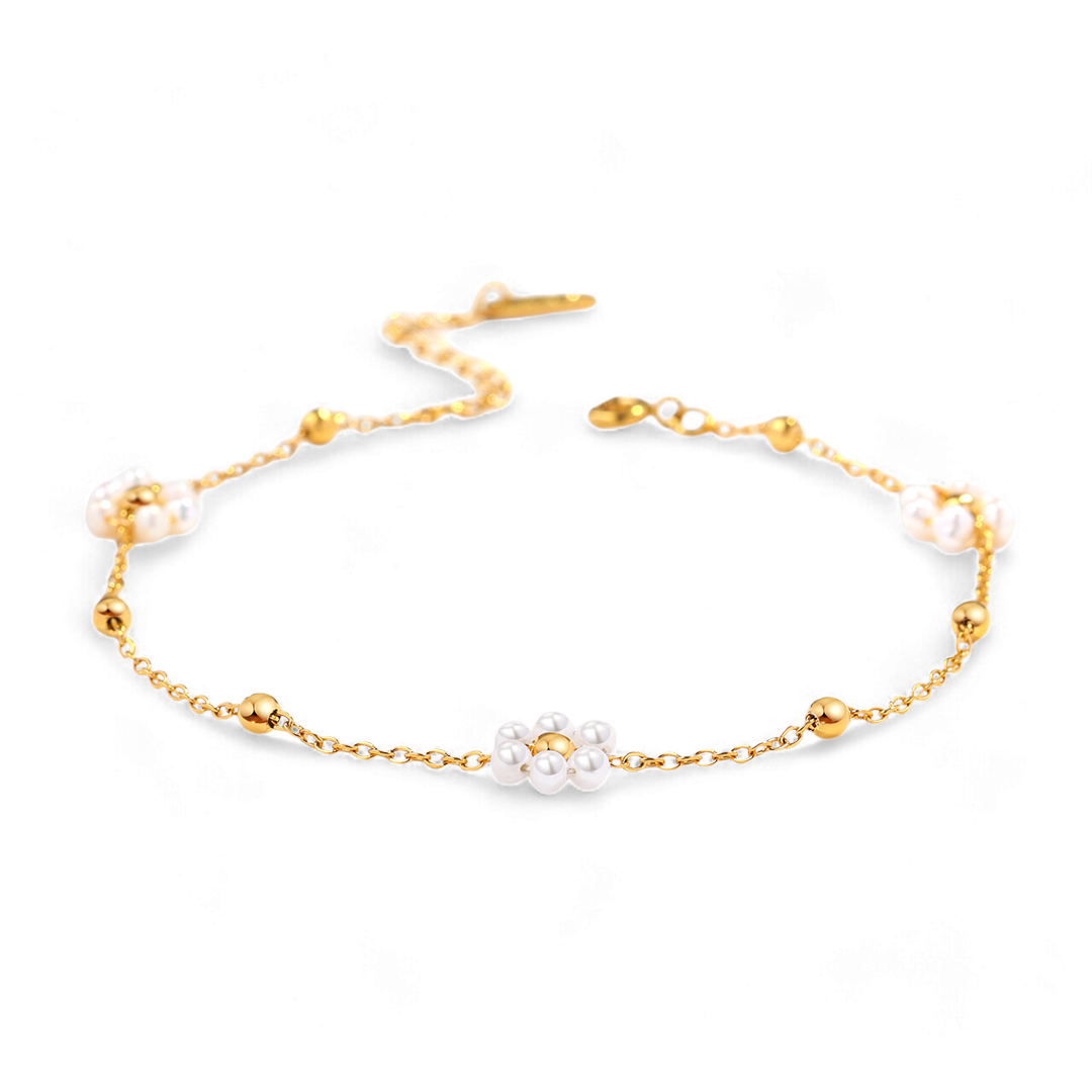 Marguerite Pearl Anklet — Vanny Jewels