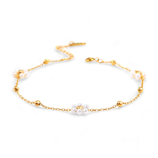 Marguerite Pearl Anklet — Vanny Jewels