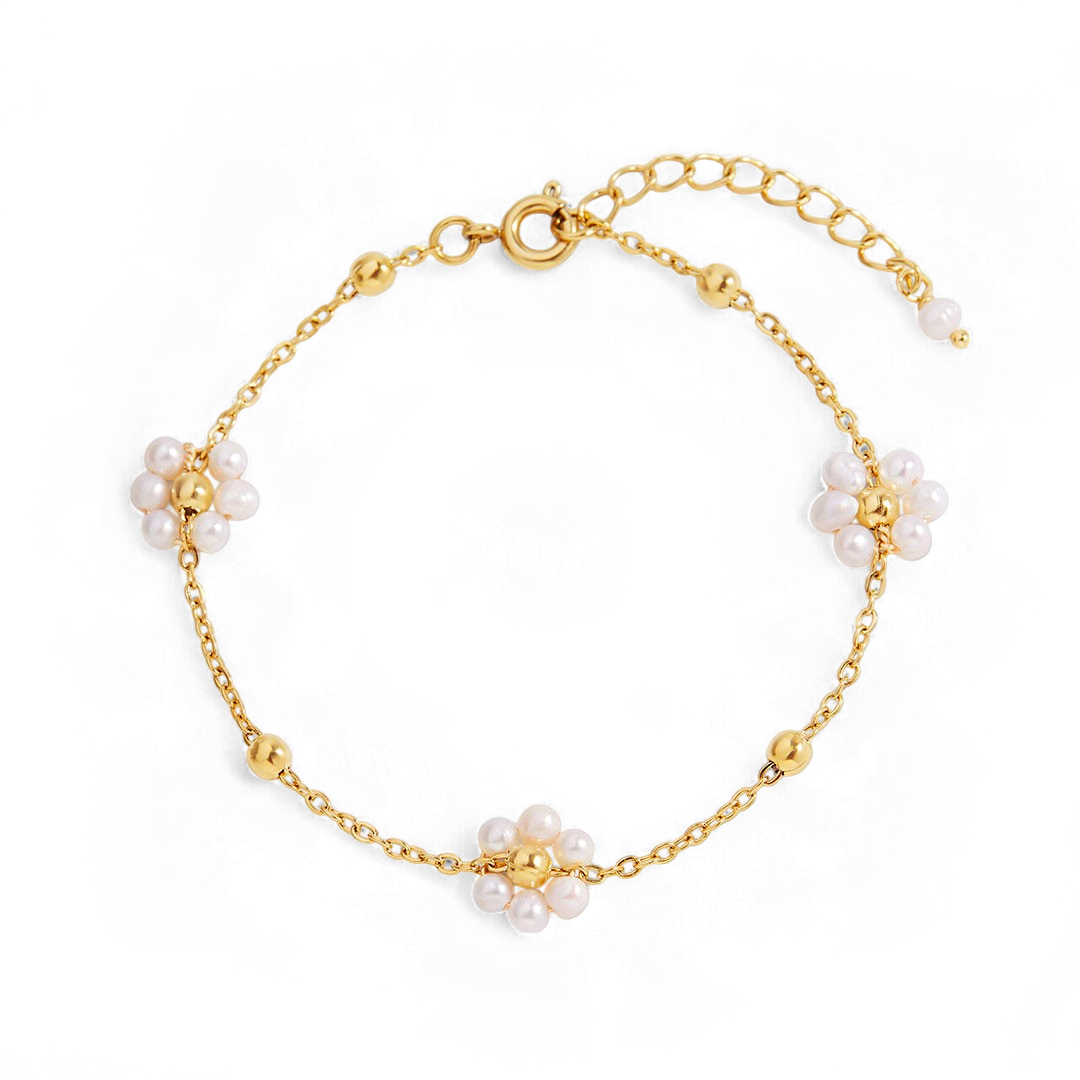 Marguerite Pearl Bracelet — Vanny Jewels