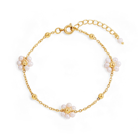 Marguerite Pearl Bracelet — Vanny Jewels