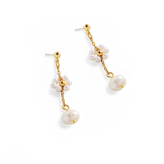 Marguerite Pearl Earrings — Vanny Jewels