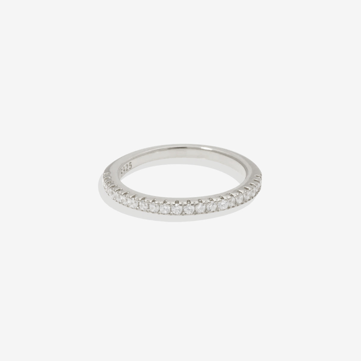 Micro Pavé Eternity Stacking Ring in 925 sterling silver