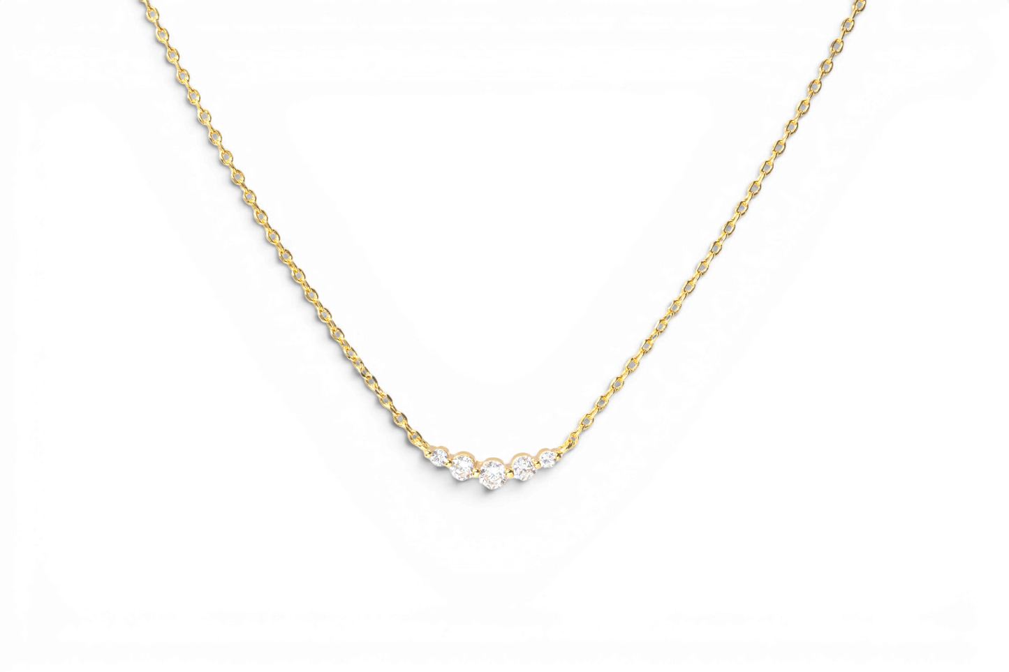 Mini Arc Diamond Necklace — Vanny Jewels