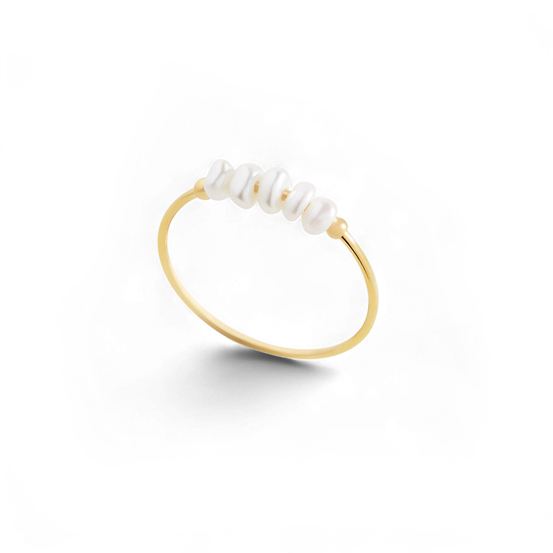 Mini Pearl Ring in 925 Sterling Silver — Vanny Jewels
