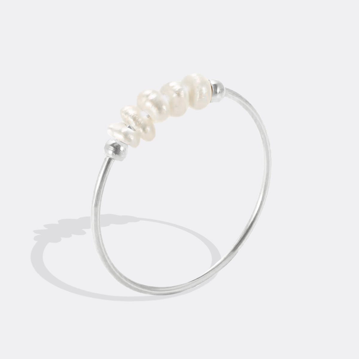Mini Pearl Ring in 925 sterling silver