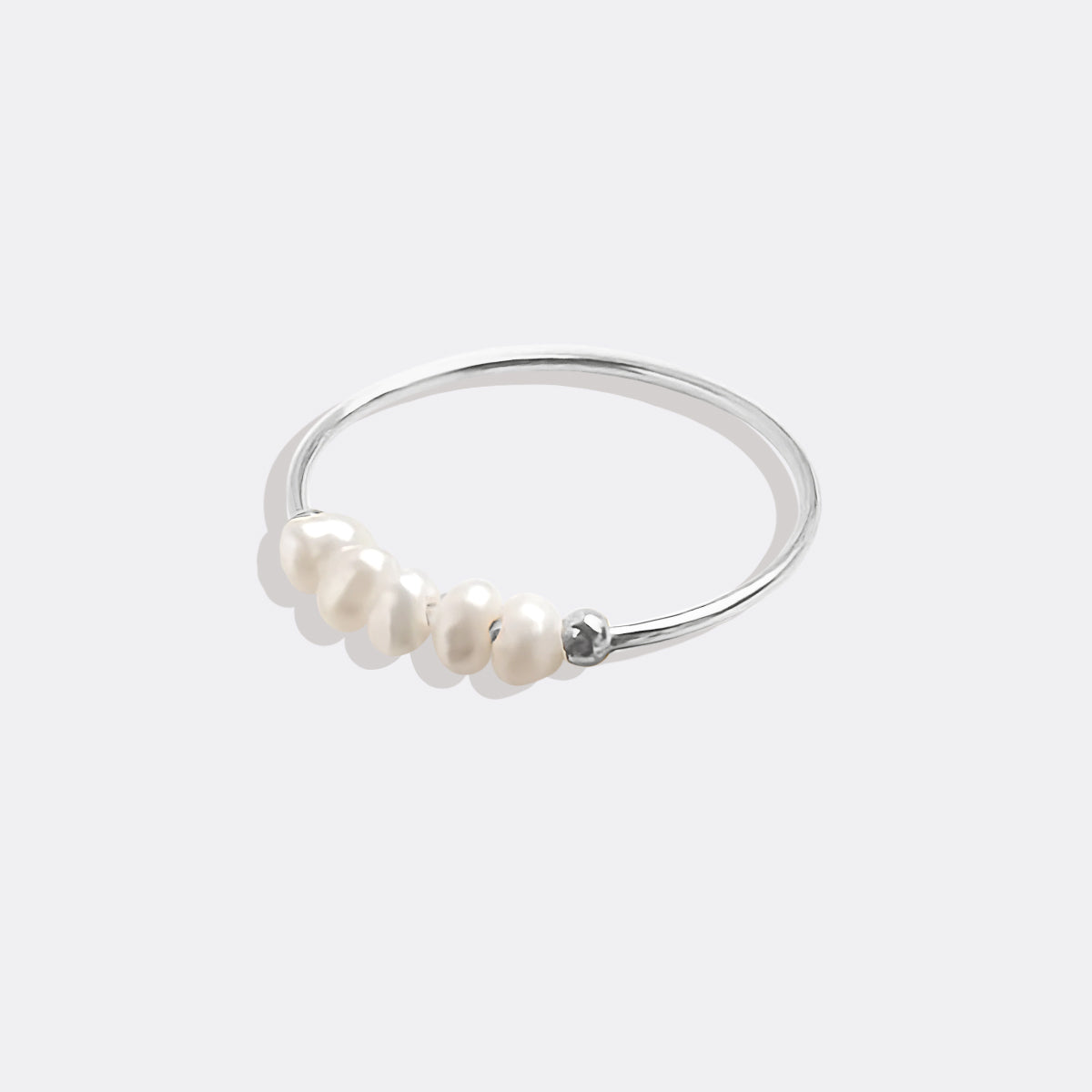 Mini Pearl Ring in 925 sterling silver
