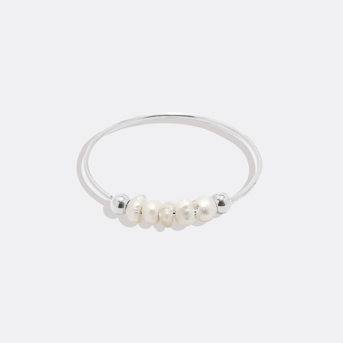 Mini Pearl Ring in 925 sterling silver