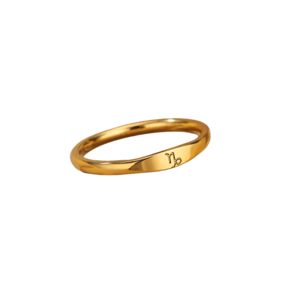 Minimalistischer Tierkreis-Stapelring