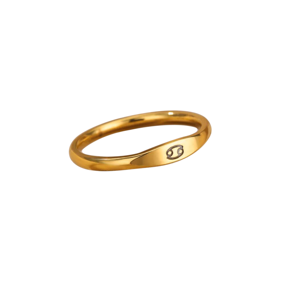 Minimalistischer Tierkreis-Stapelring