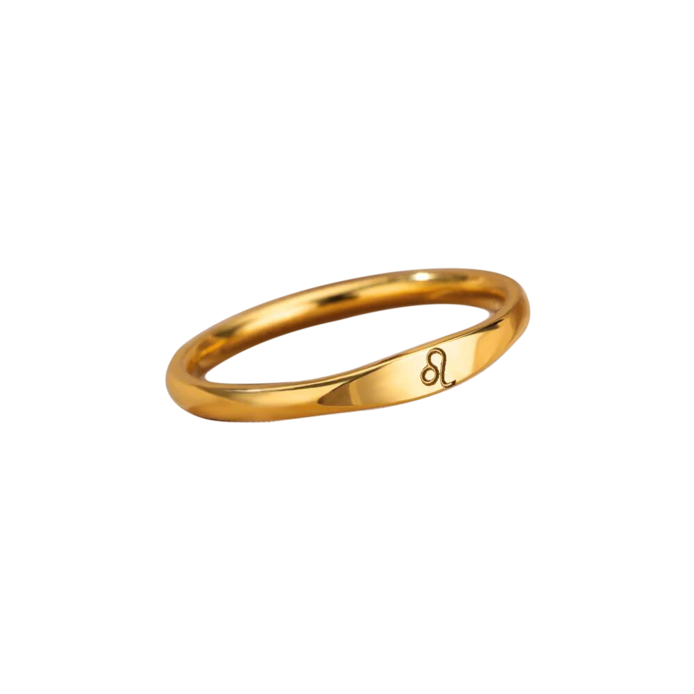 Minimalistischer Tierkreis-Stapelring