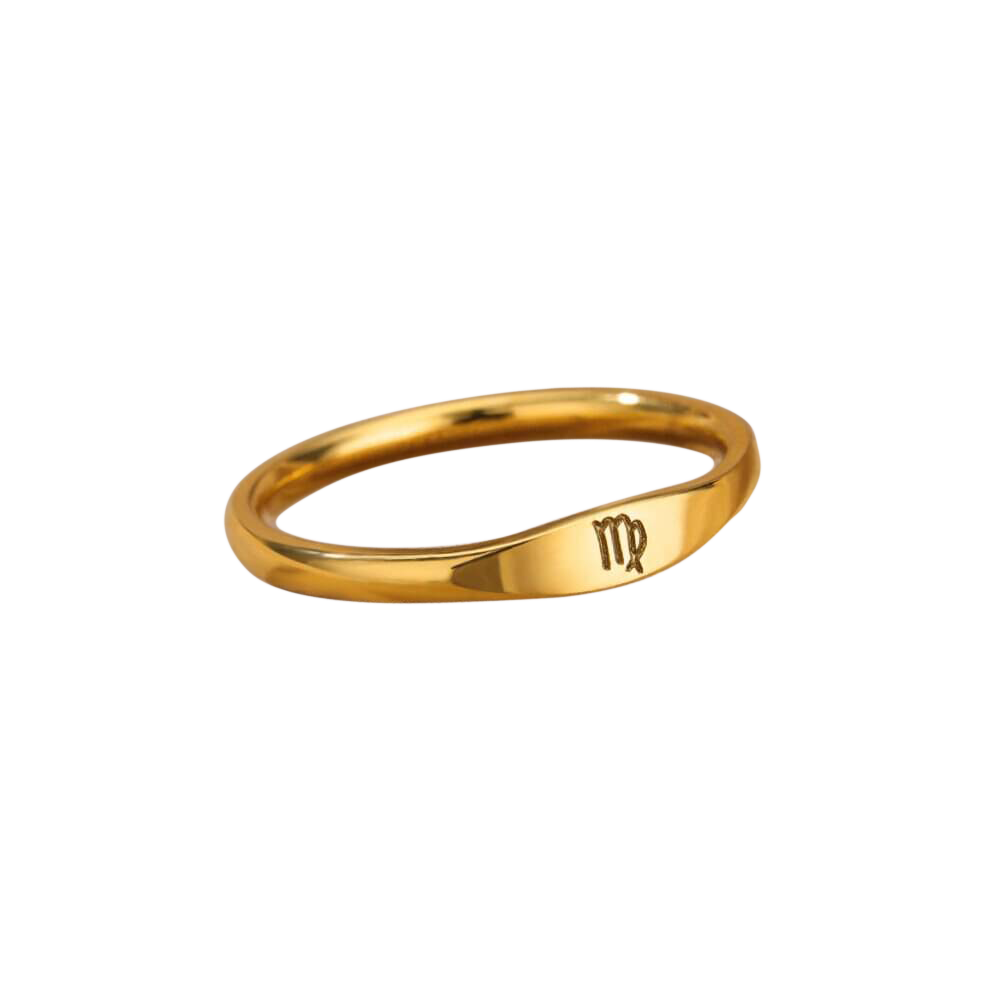 Minimalistischer Tierkreis-Stapelring