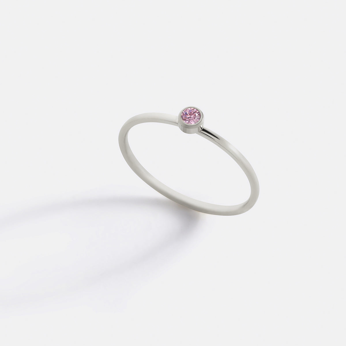 Minimalistischer Fassungsring mit Geburtsstein für Oktober
