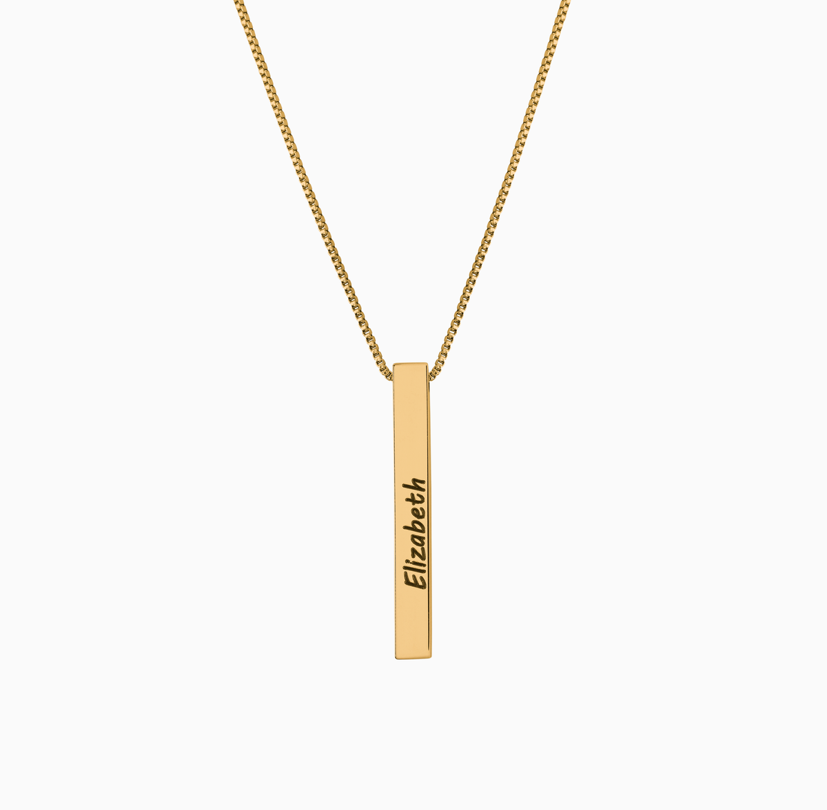 Muse Pillar Bar Necklace in gold tone